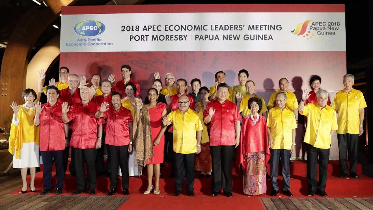 World leaders at the APEC forum in Papua New Guinea.