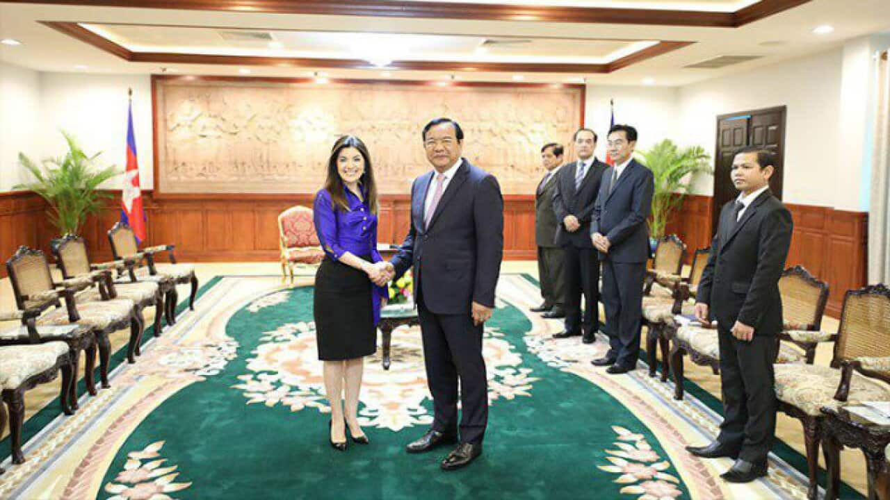 Cambodia Foreign Minister Prak Sokhon and Turkey Ambassador