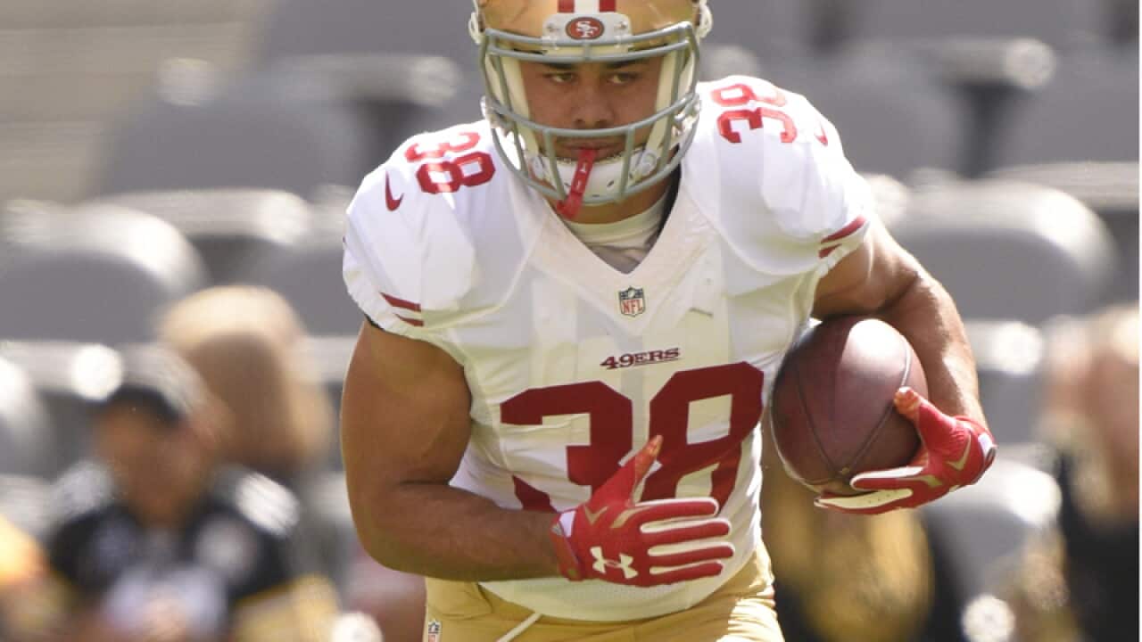 San Francisco 49ers running back Jarryd Hayne.