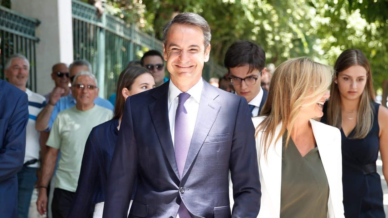 Greek Prime Minister Kyriakos Mitsotakis in Athens.