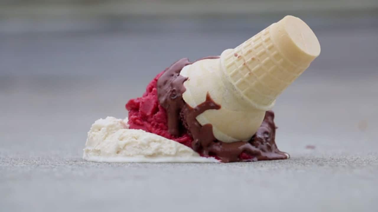 ice cream on floor