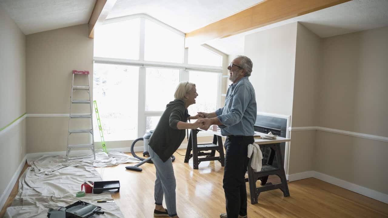 Senior couple in house