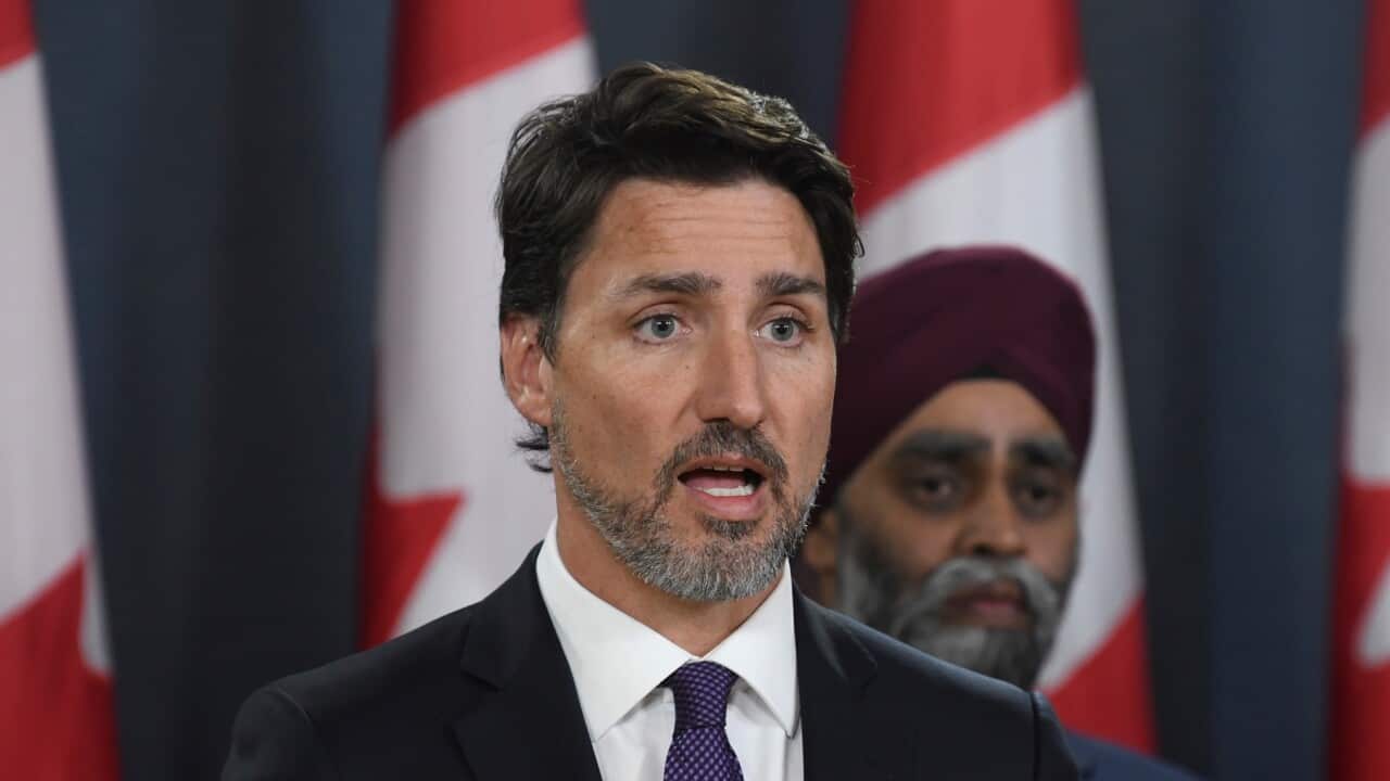 Canada Prime Minister Justin Trudeau holds a news conference updating the Iran plane crash