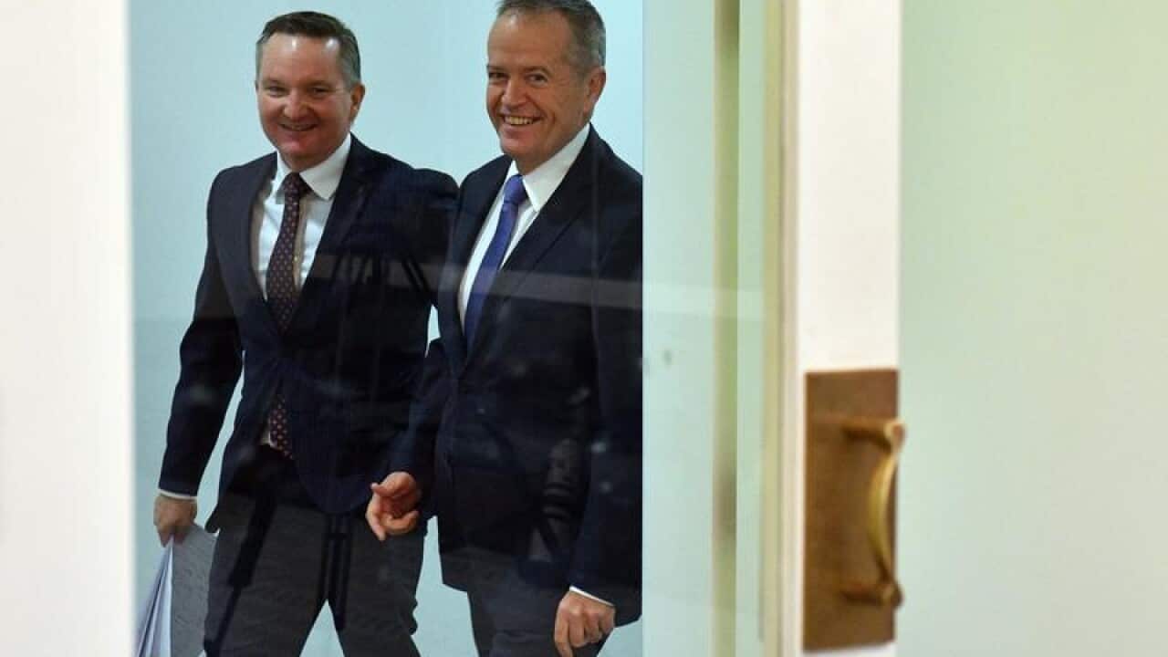 Shadow Treasurer Chris Bowen and Leader of the Opposition Bill Shorten