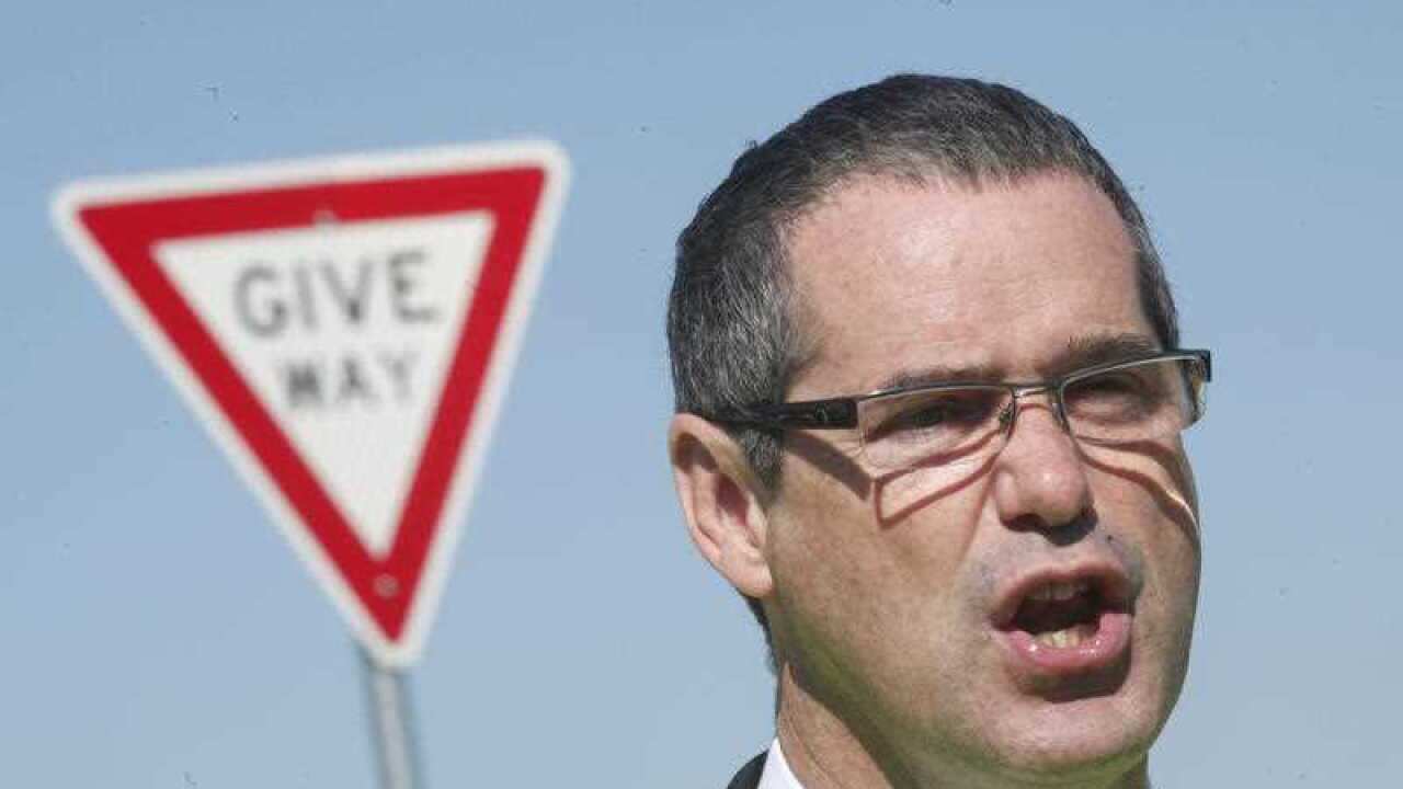 Minister for Communications Stephen Conroy speaks to the media during the rollout of the NBN in Gungahlin in Canberra, Tuesday, April 9, 2013