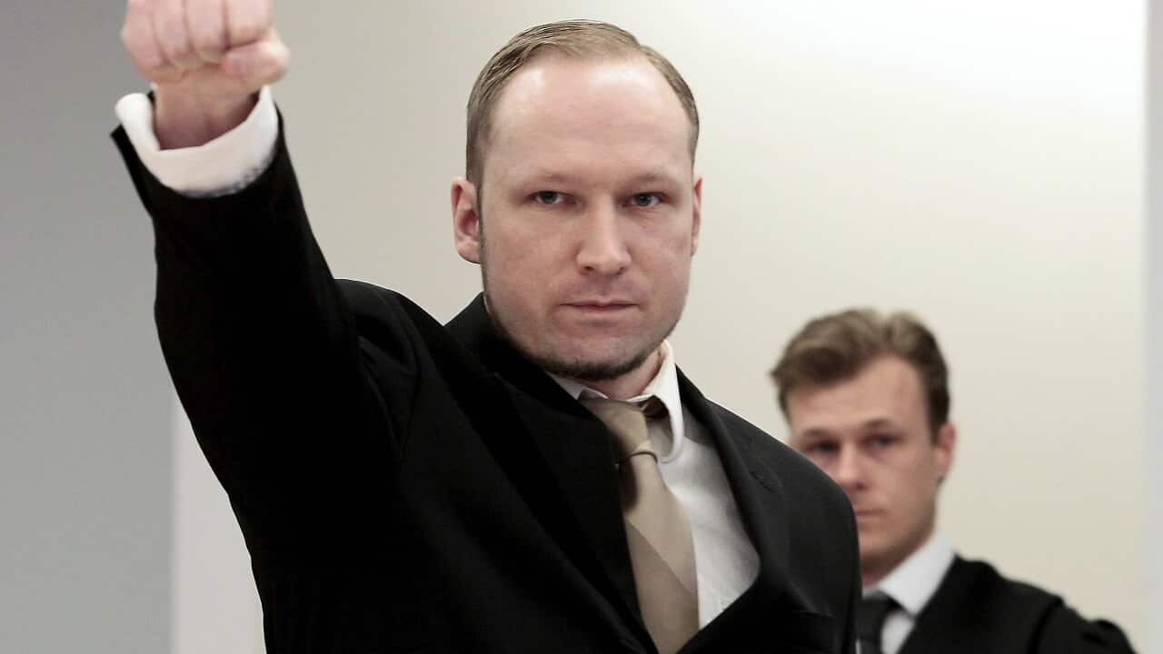 Anders Behring Breivik at court in April, 2012