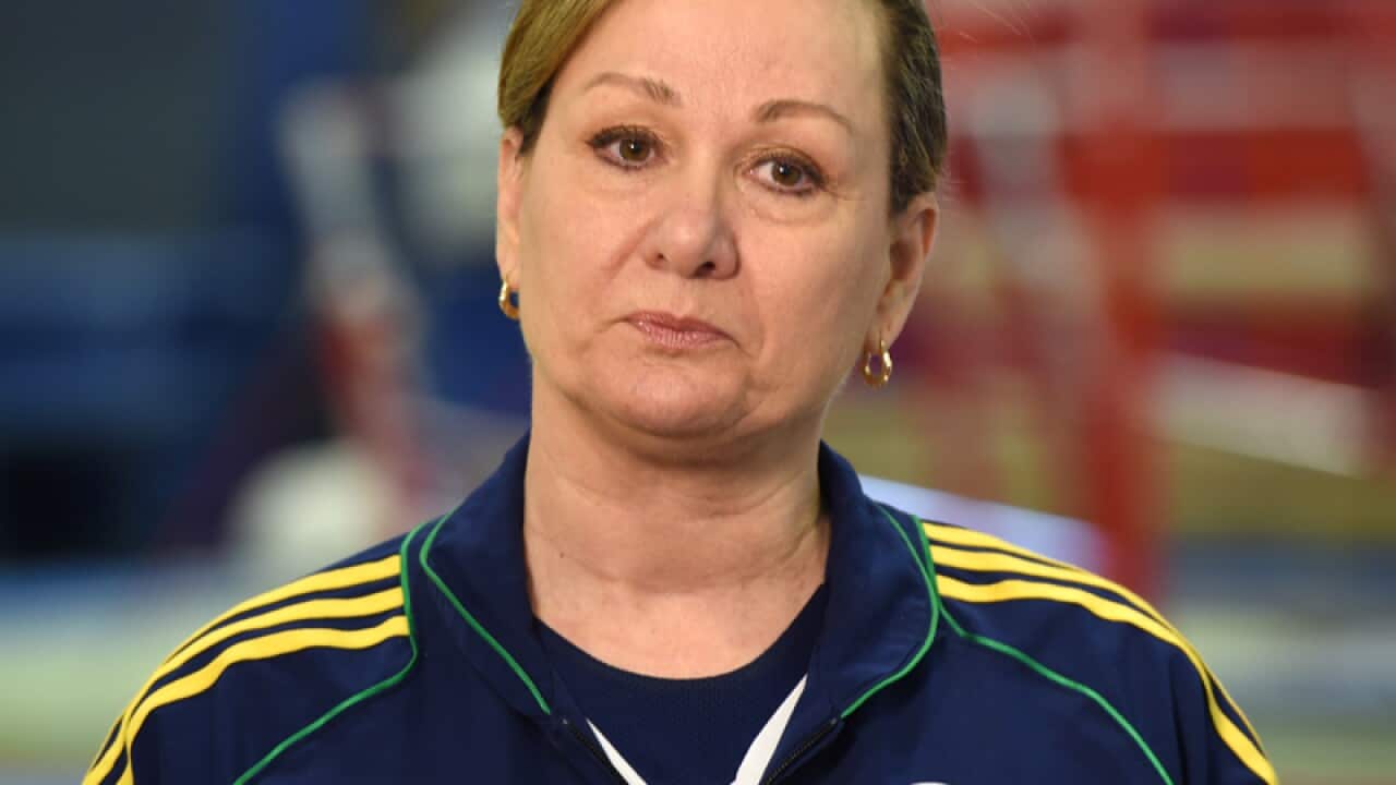 The Australian Women's Artistic Gymnastics team coach Peggy Liddick