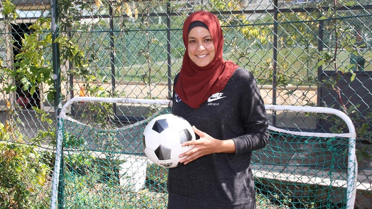 Female Football Week spokesperson Assmaah Helal wants to share her story to inspire girls from all backgrounds to get involved in sport. 