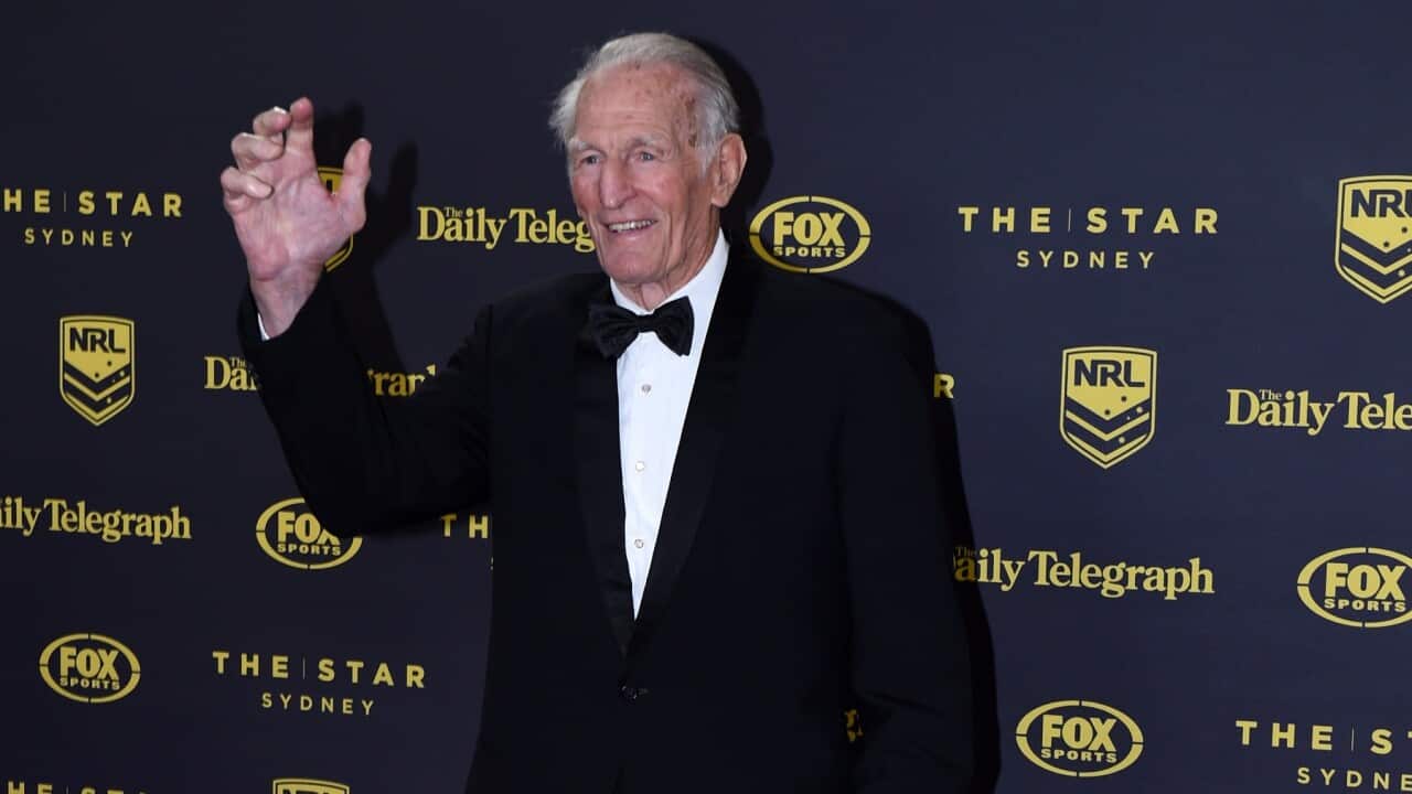 Norm Provan arrives for the Dally M Awards in Sydney in 2015
