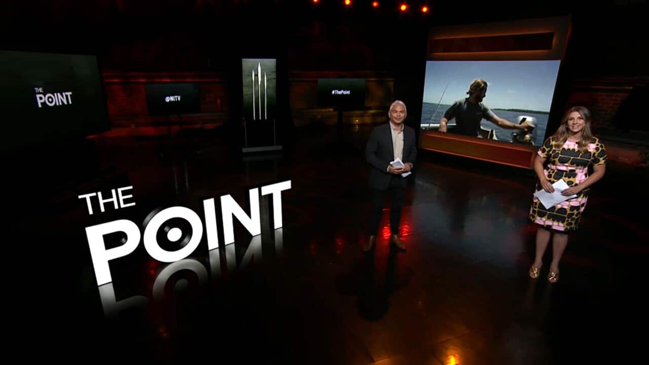 JP Janke and Shahni Wellington standing on the set of The Point