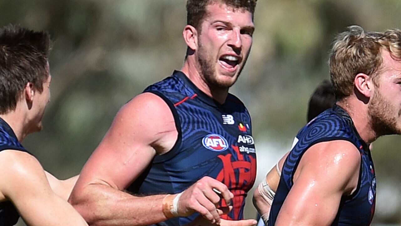 Jake Spencer of the Melbourne Demons
