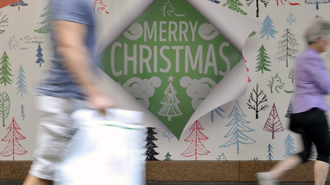 Shoppers pictured in the Central Business District, Sydney