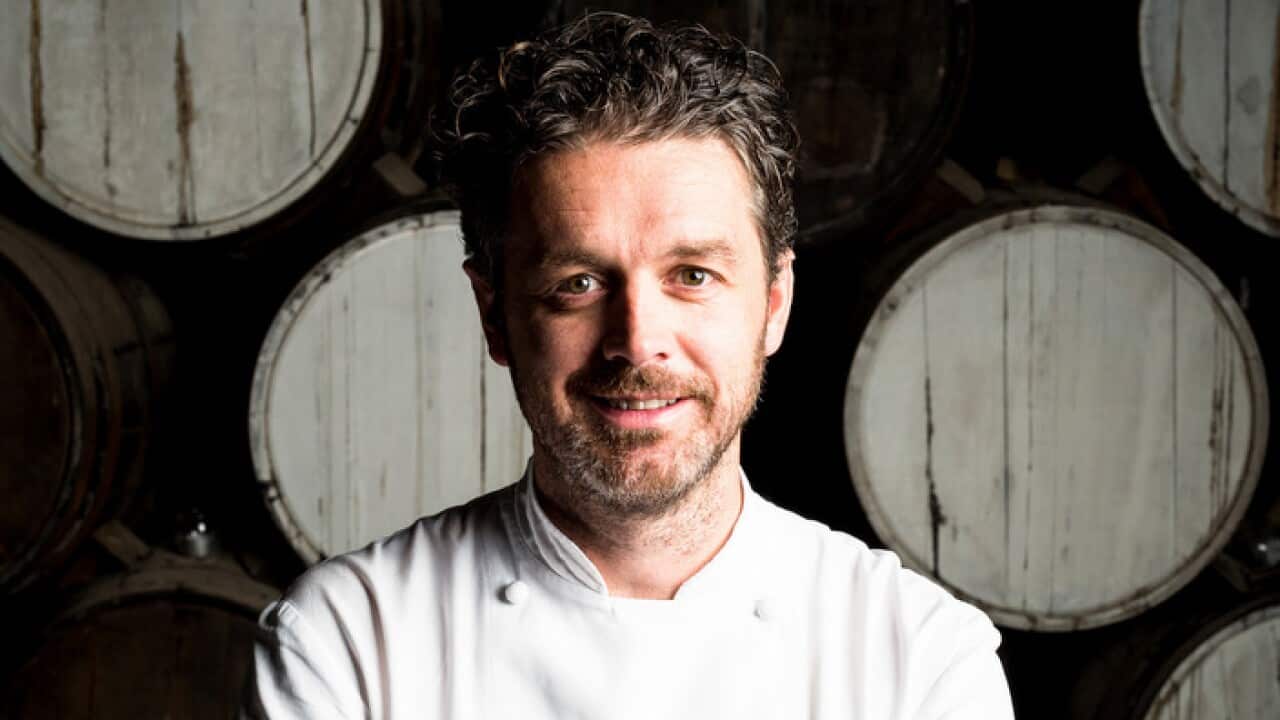 Jock Zonfrillo in chef whites.