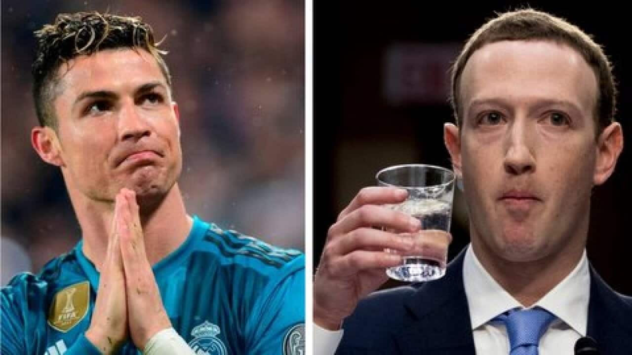 Christiano Ronaldo and Mark Zuckerberg