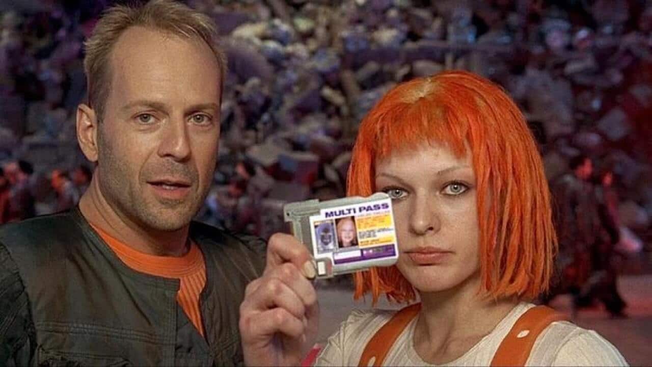 Bruce Willis and Milla Jovovich in The Fifth Element by Luc Besson