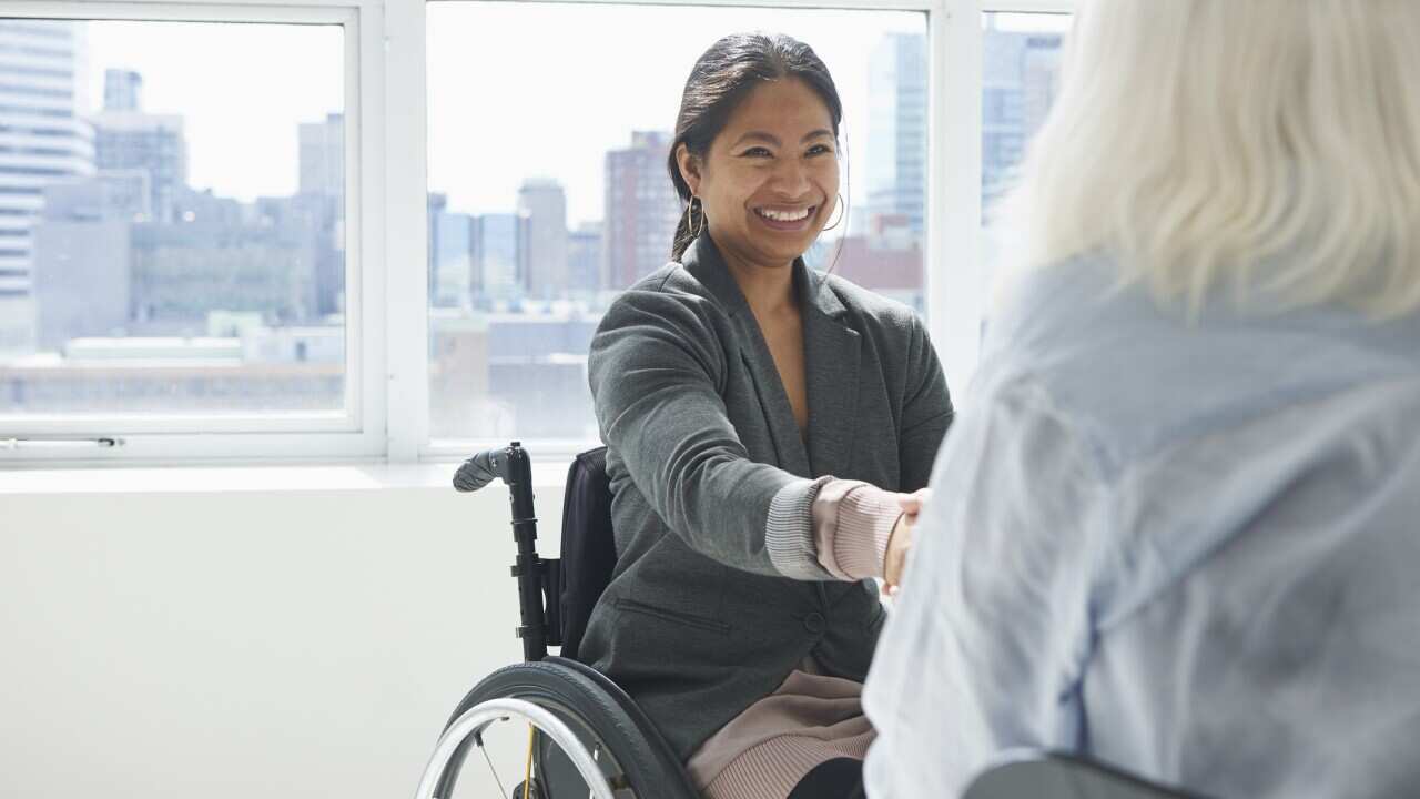 Businesswoman with disability