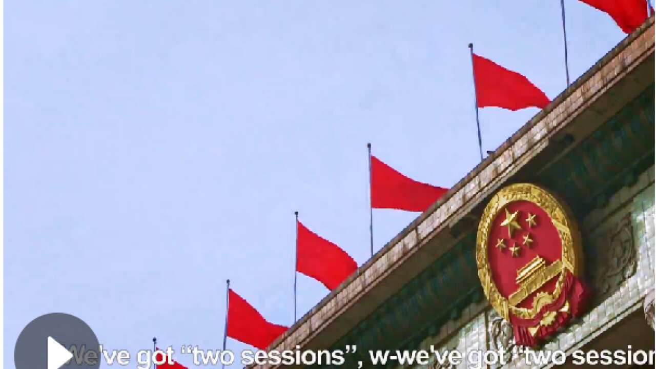 China releases rap video with English rhymes in promoting Two Sessions.
