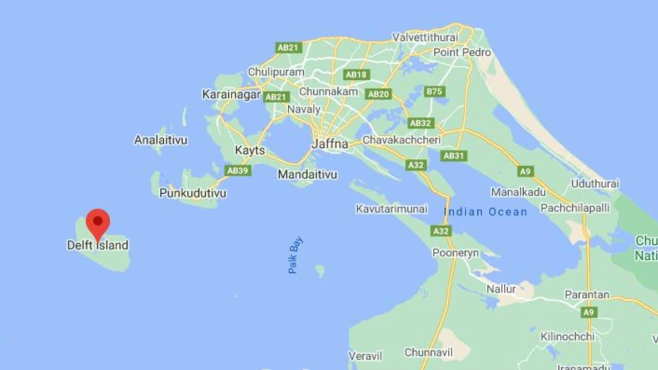 Map of Northern Sri Lanka