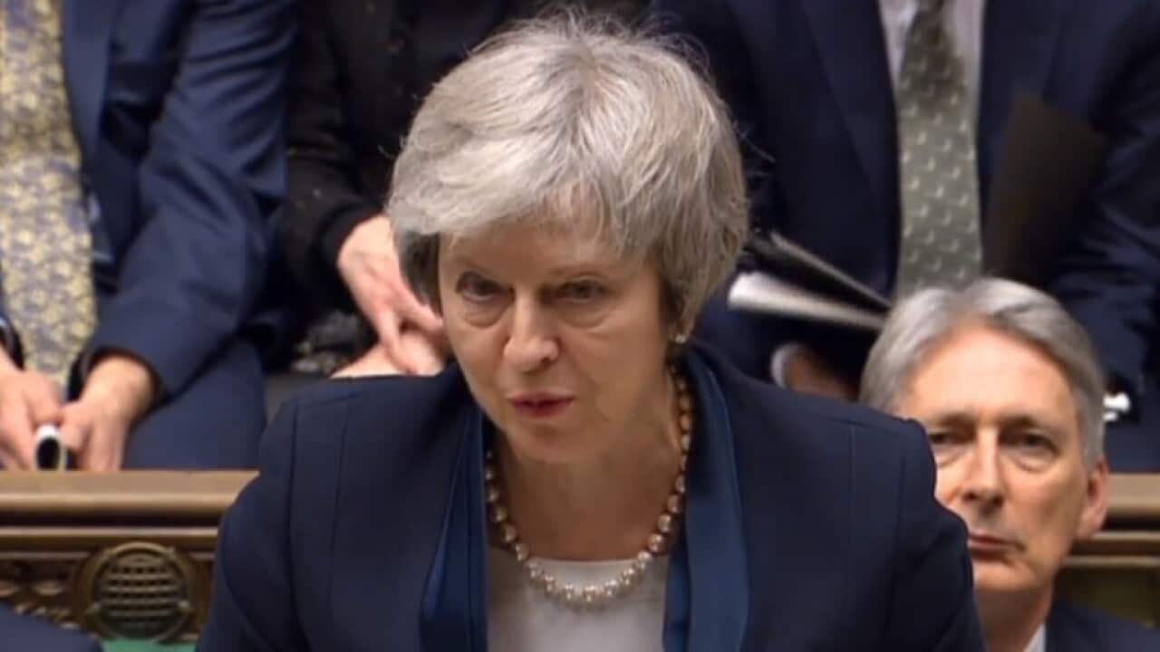 Prime Minister Theresa May speaks after losing a vote on her Brexit deal in the House of Commons, London.. Picture date: Tuesday January 15, 2019. See PA story POLITICS Brexit. Photo credit should read: House of Commons/PA Wire