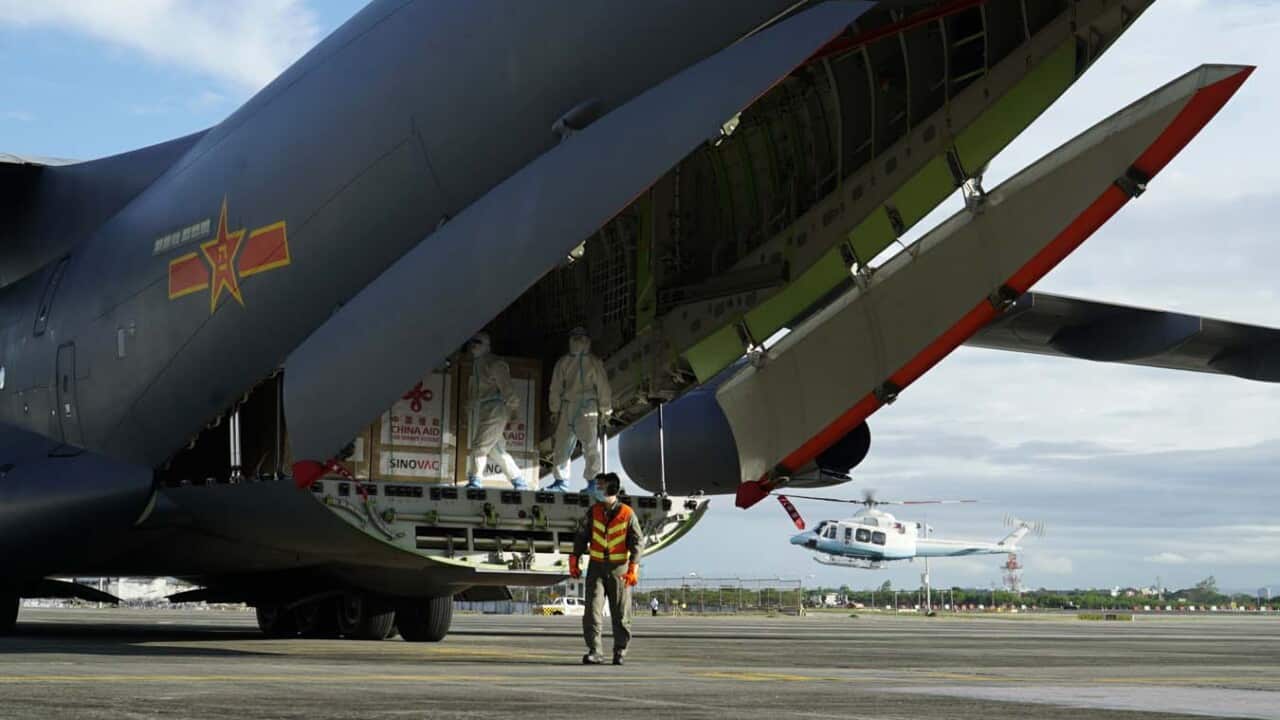 600,000 doses of Sinovac coronavirus vaccine arrived in the Philippines