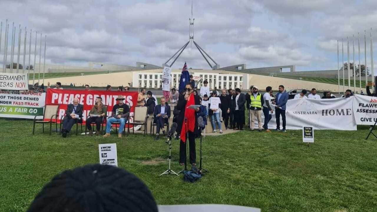 A rally in support of asylum seeker in Canberra.jpg