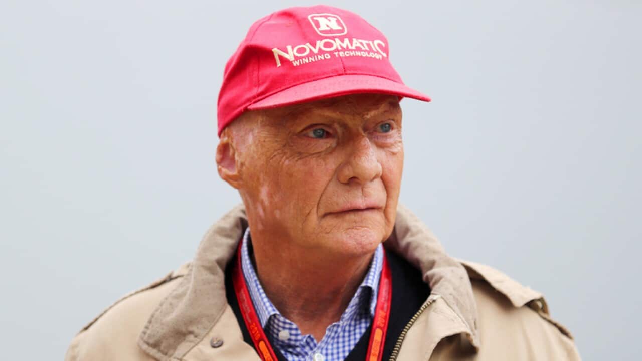 Three time Formula One world champion Niki Lauda (AAP)
