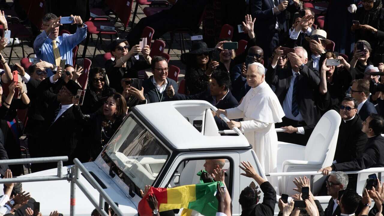 ITALY - POPE LEO XIV CELEBRATES A MASS FOR THE FORMAL INAUGURATION OF HIS PONTIFICATE M IN ST PETER'S SQUARE AT THE VATICAN - 2025/5/18