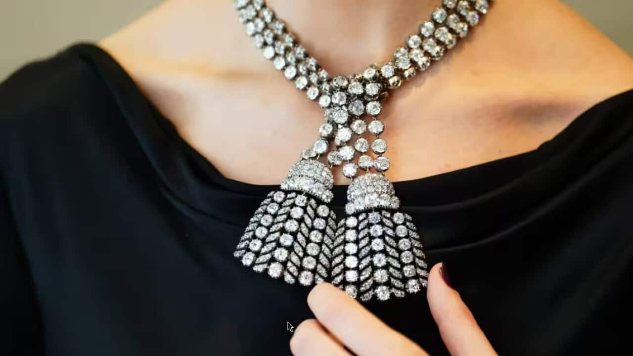 Coud this antique diamond necklace have been worn by Marie Antoinette? Source: AAP / Jordan Pettitt/PA
