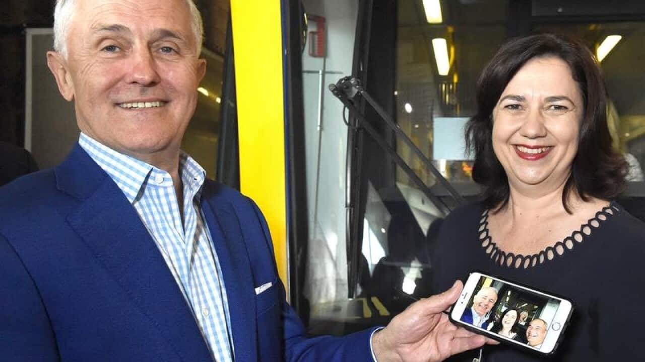 Prime Minister Malcolm Turnbull and Annastacia Palaszczuk
