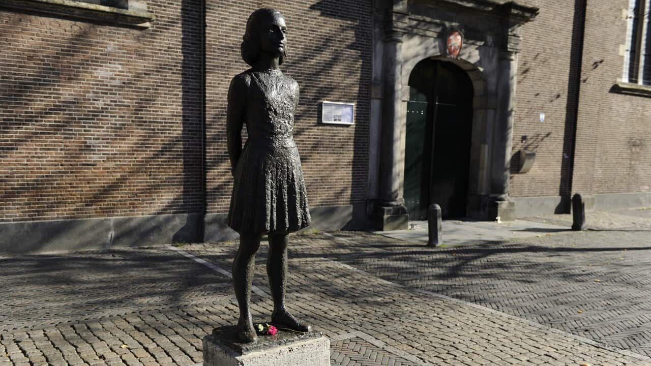 Statue of Anne Frank (1929-1945). Utrecht. Netherlands.