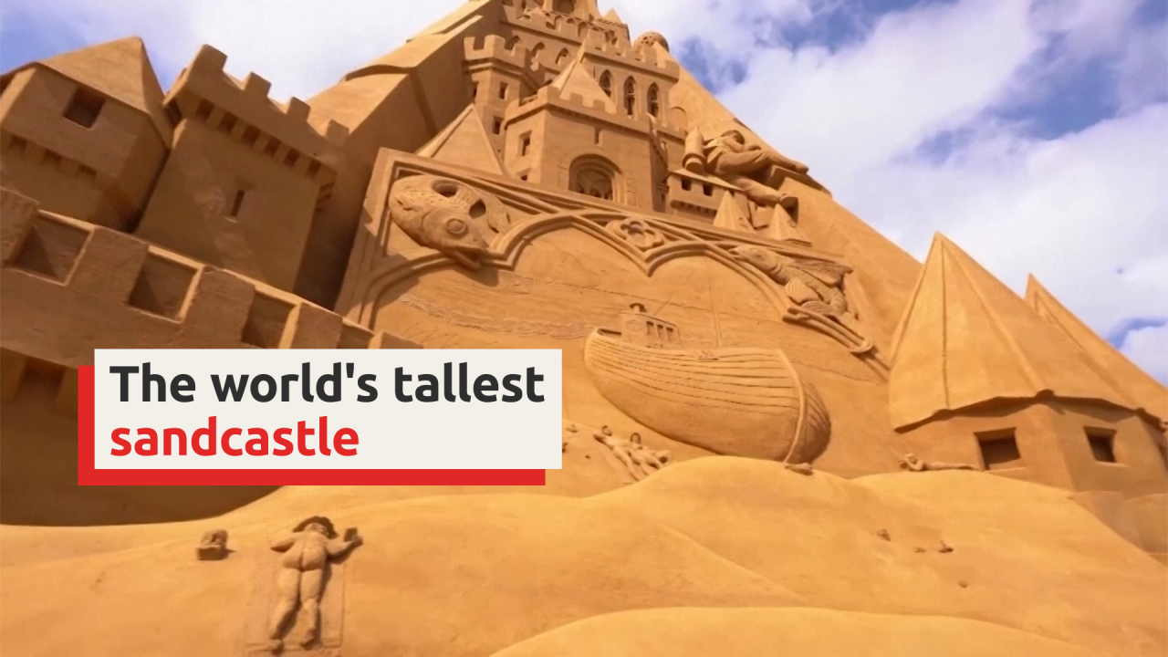 The world's tallest sandcastle