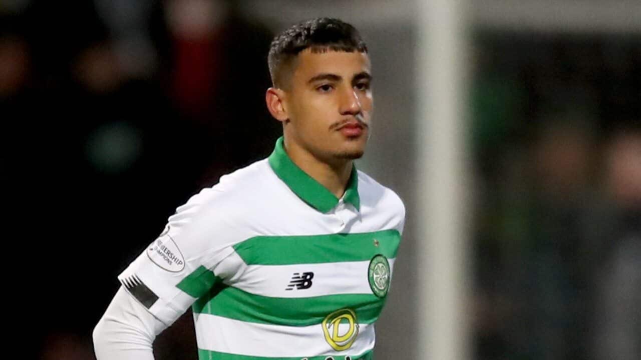 Daniel Arzani in action for Celtic