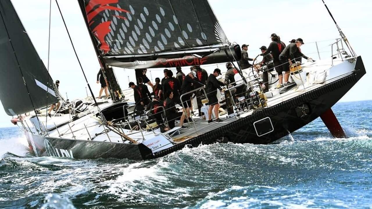LDV Comanche fights tough waves during the race.