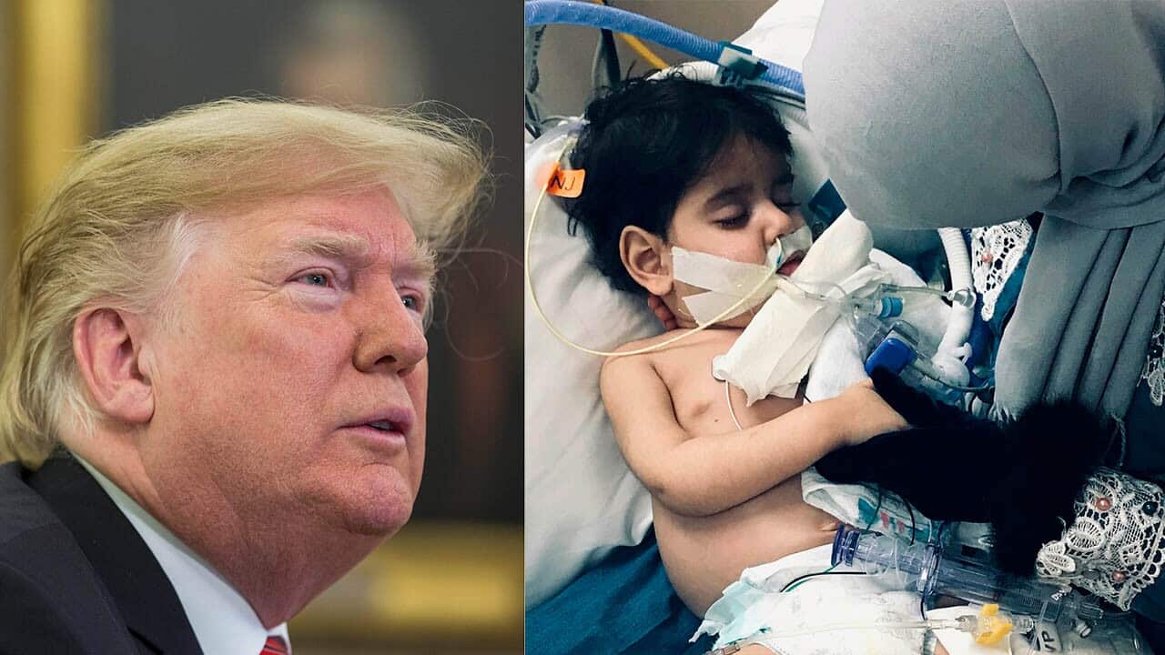 A two-year-old boy at the centre of a lawsuit over the Trump government's Muslim travel ban has died a week after his Yemeni mother was allowed into the US.