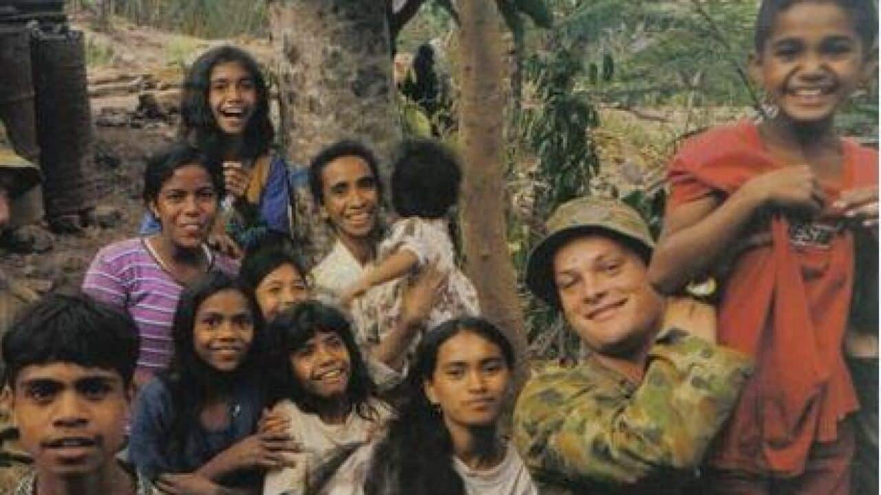 Shannon French in Timor Leste in 2000.
