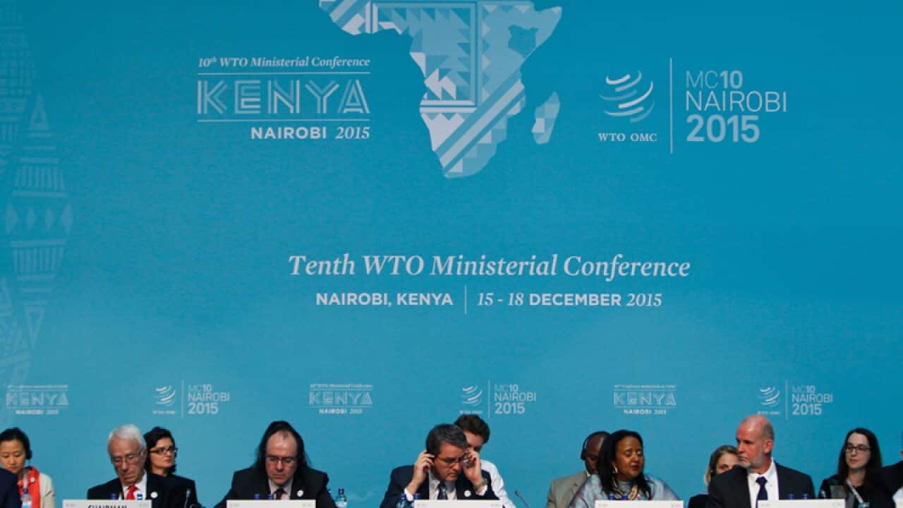 The World Trade Organization ministerial conference in Nairobi, Kenya