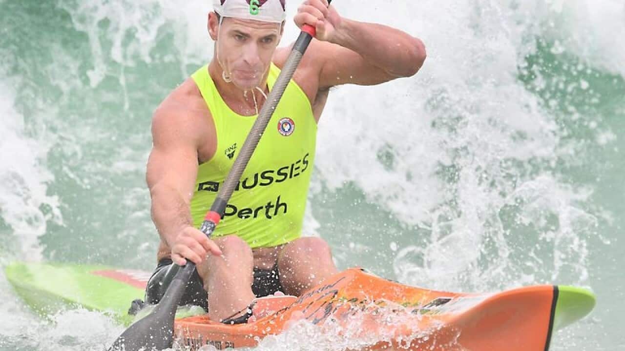 Shannon Eckstein competing in the Australian open Ironman event.
