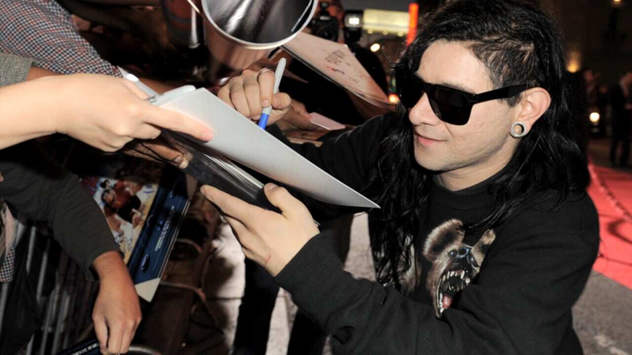 Electronic dance music star Skrillex