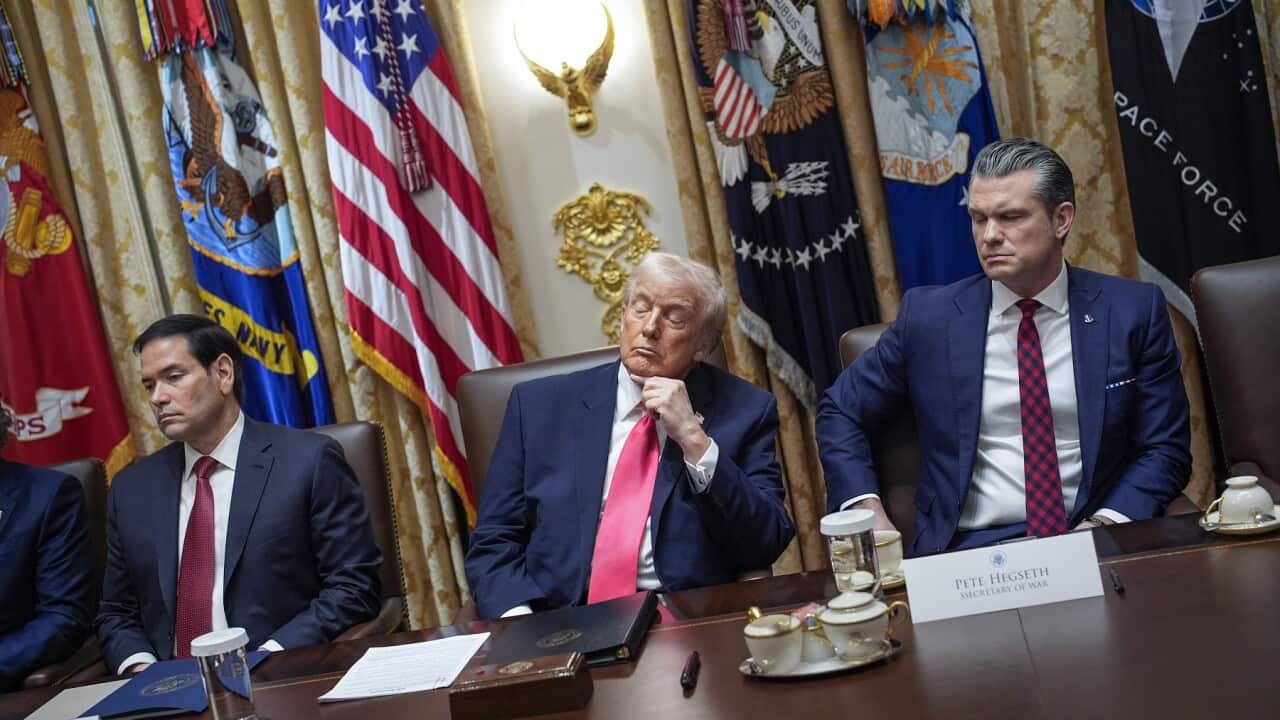 Vereinigte Staaten: Trump Holds a Cabinet Meeting - Washington, DC