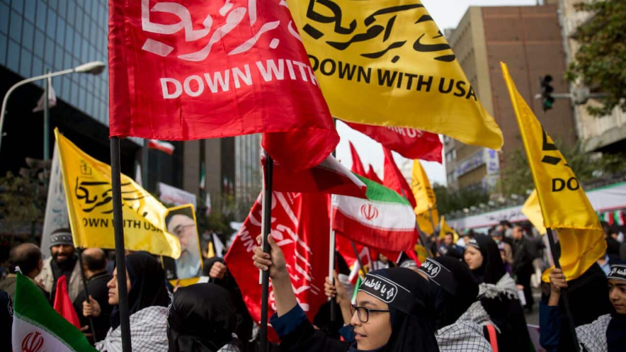 Anti-US Protest in Iran on Eve of New Sanctions