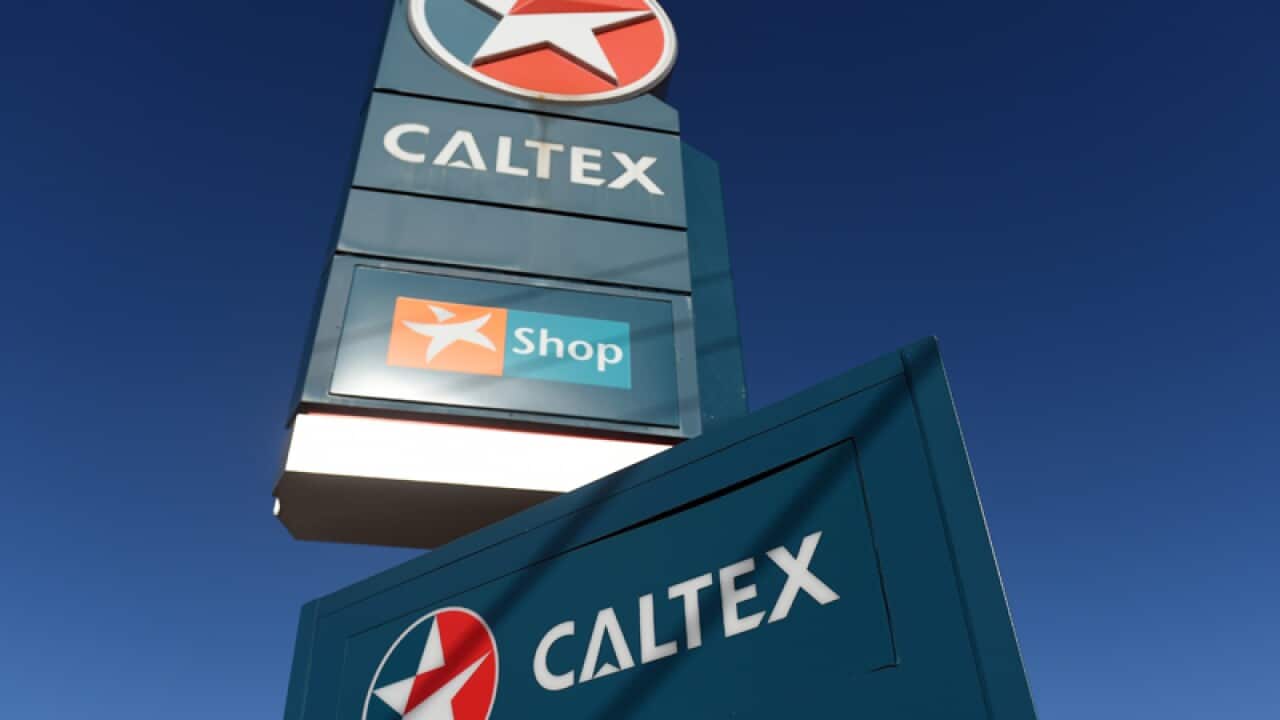 Signage at a Caltex service station in Sydney