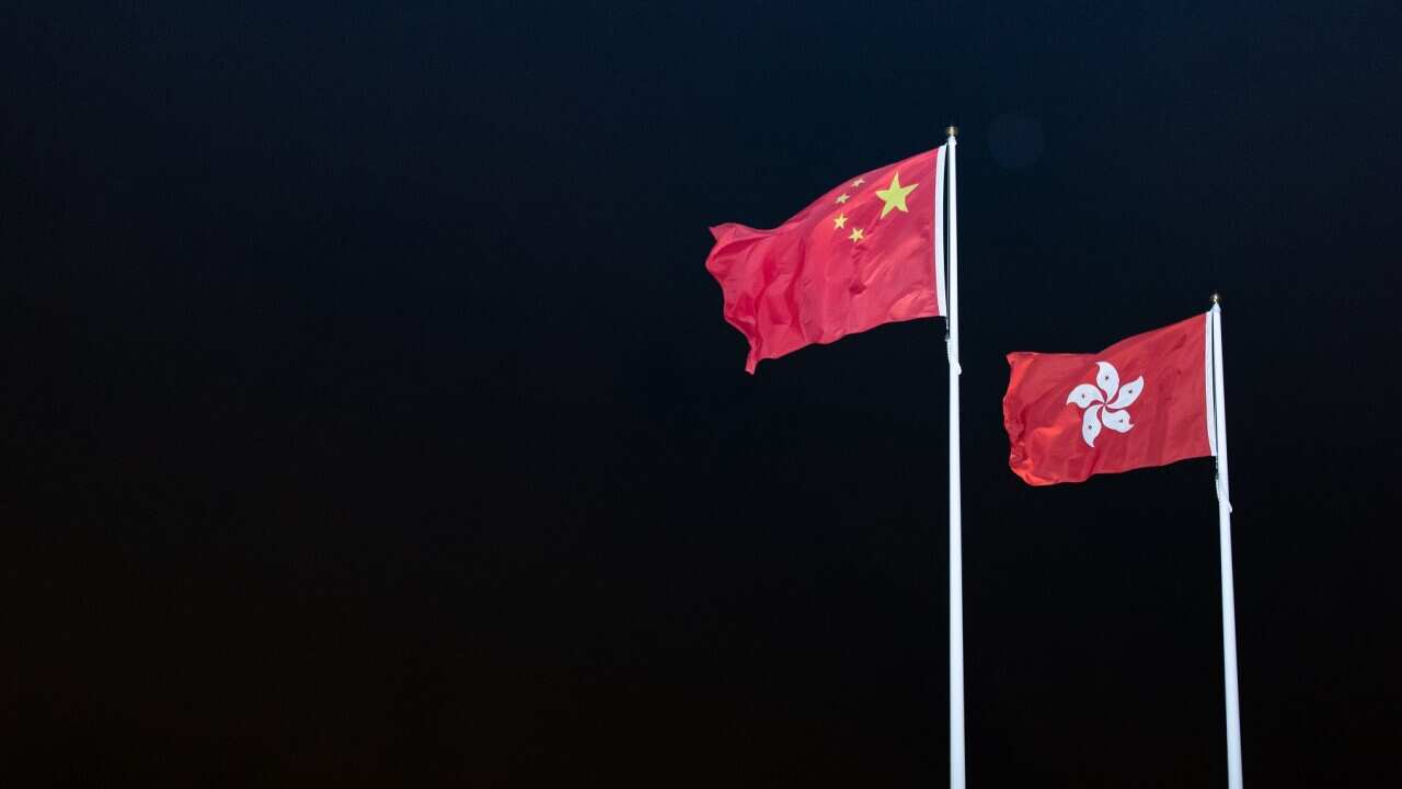 China and Hong Kong flags