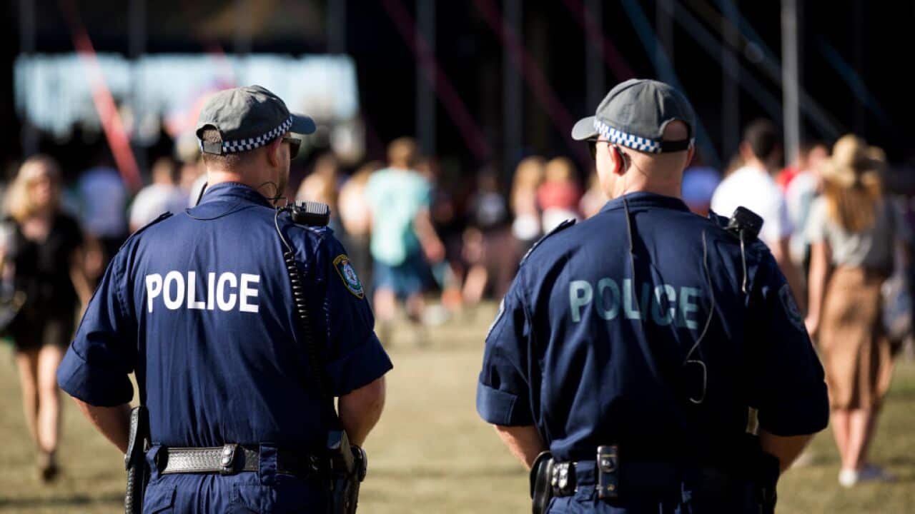 Police attend Splendour in the Grass music festival.