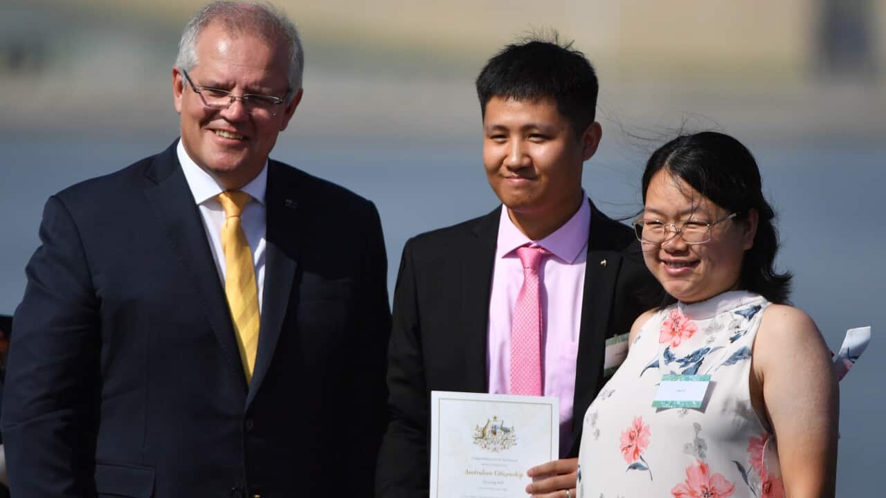 Scott Morrison gives out citizenship certificates