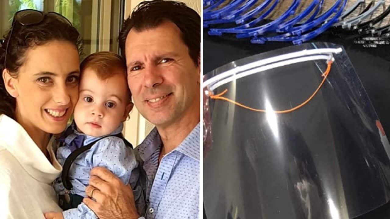 Giulia Cantoni and Marco Bruno decided to 3D print face shields while in self-isolation to donate to hospitals and aged care homes.