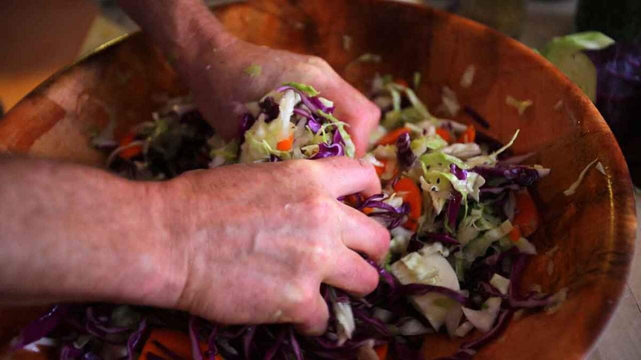 Making sauerkraut