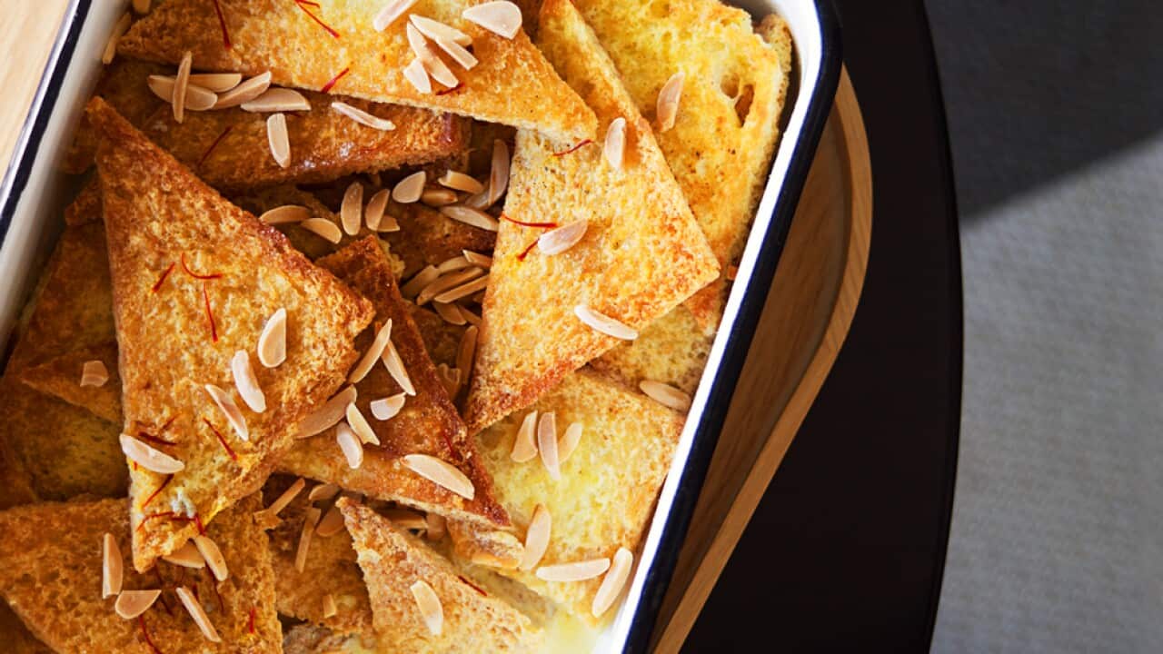 Indian bread pudding (double ka meetha)