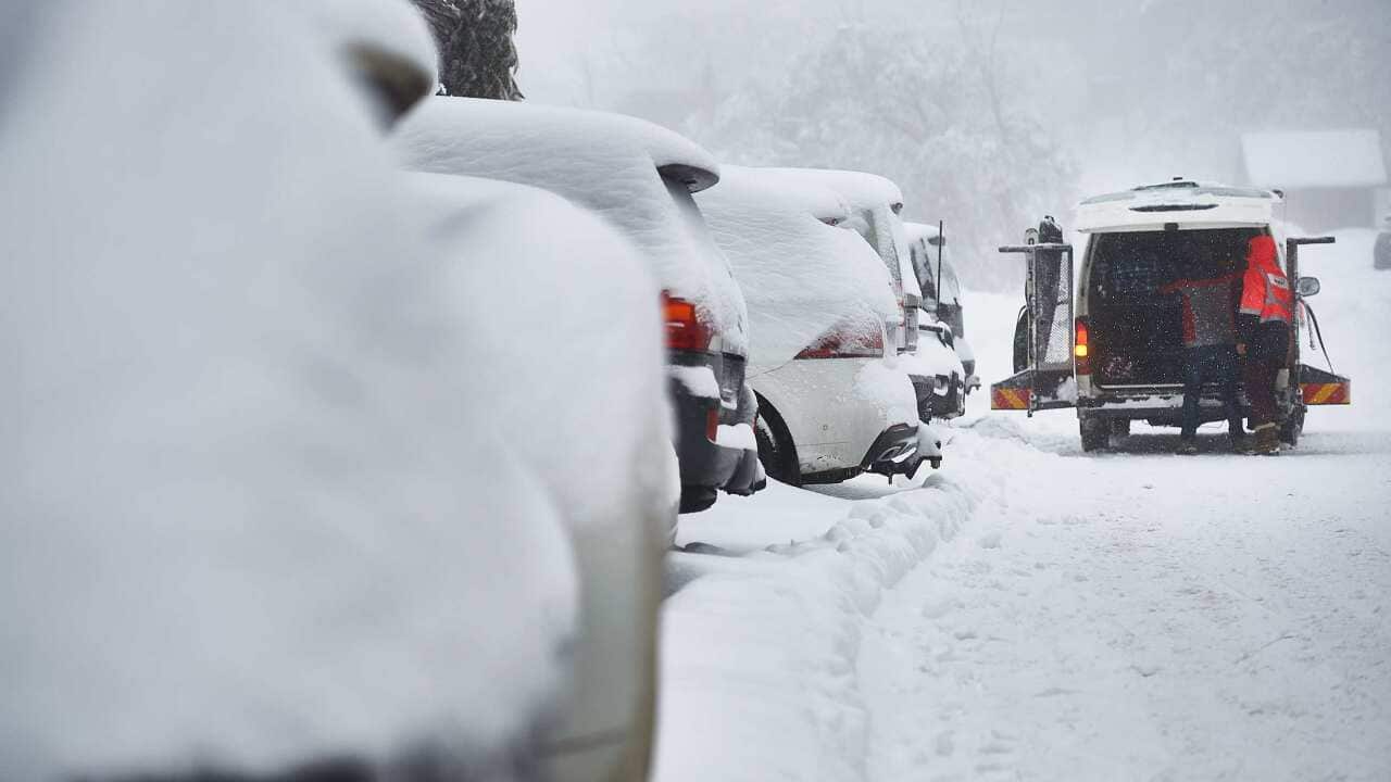 Heavy snowfall at the Mt Buller Ski Resort in the Victorian Alps. Thick snow was spotted at Daylesford, Hepburn, Woodend, Creswick, and the Dandenong Ranges.