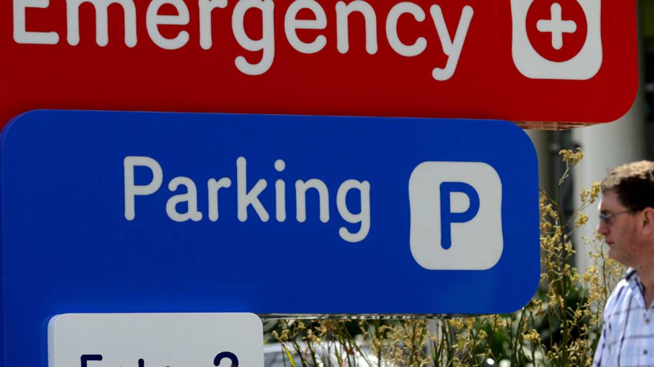 An emergency department sign