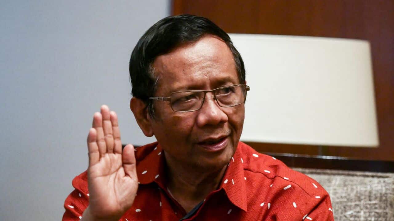 Indonesia's Security Minister Mohammad Mahfud in Jakarta on January 24, 2020